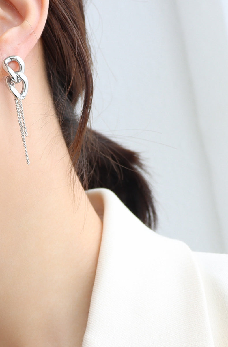 Titanium Steel Chain Shape Earrings Trendsi