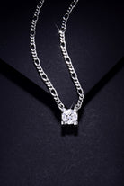 2 Carat Moissanite 925 Sterling Silver Pendant Necklace Trendsi