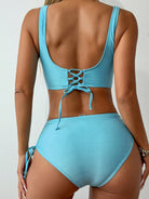 Scoop Neck Wide Strap Bikini Set Trendsi