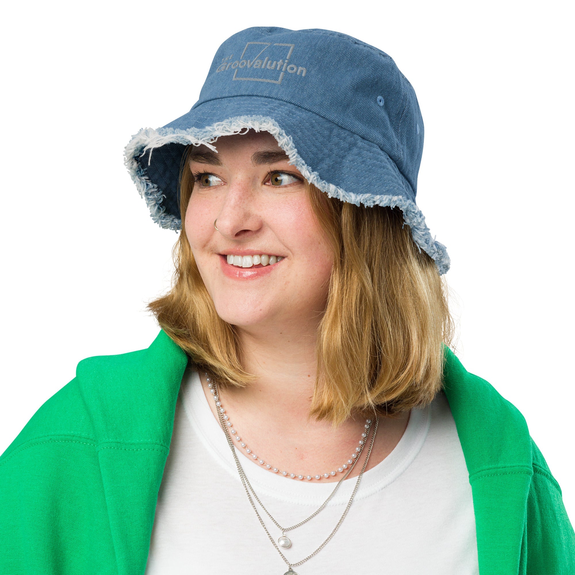 Distressed Denim Groovalution Hat The Groovalution