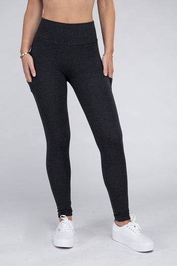 Active Leggings Featuring Concealed Pockets Ambiance Apparel