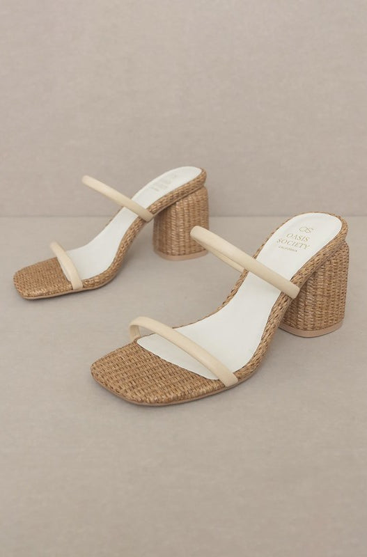 D-MARGARET-RAFFIA, HIGH HEEL, MULES Let's See Style