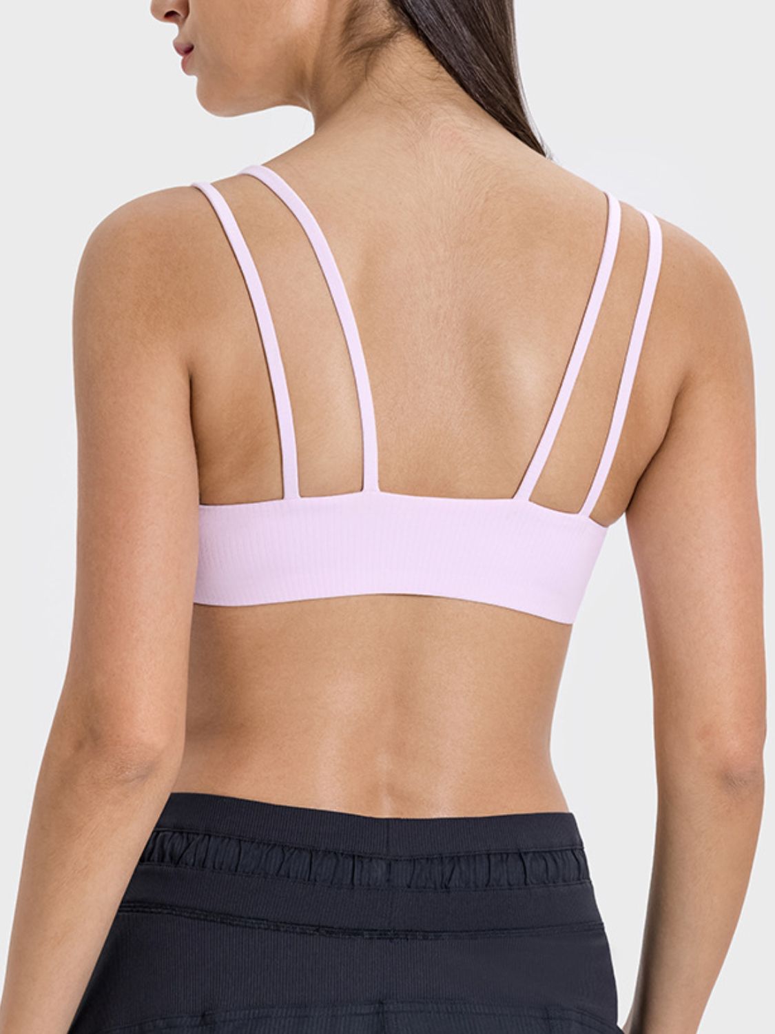 Scoop Neck Double Strap Active Cami Trendsi