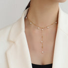 18K Gold-Plated Pearl Drop Necklace Trendsi