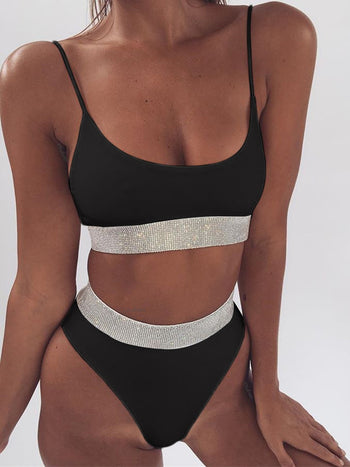 Scoop Neck Spaghetti Strap Two-Piece Swim Set Trendsi