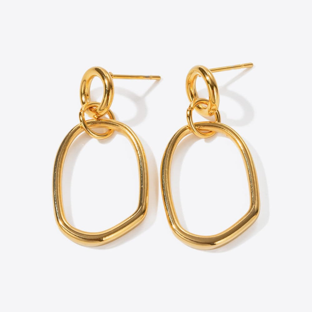 18K Gold-Plated Dangle Earrings