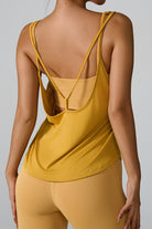 Crisscross Round Neck Active Tank Trendsi