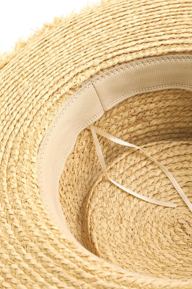 Fame Basket Weave Straw Sun Hat Trendsi