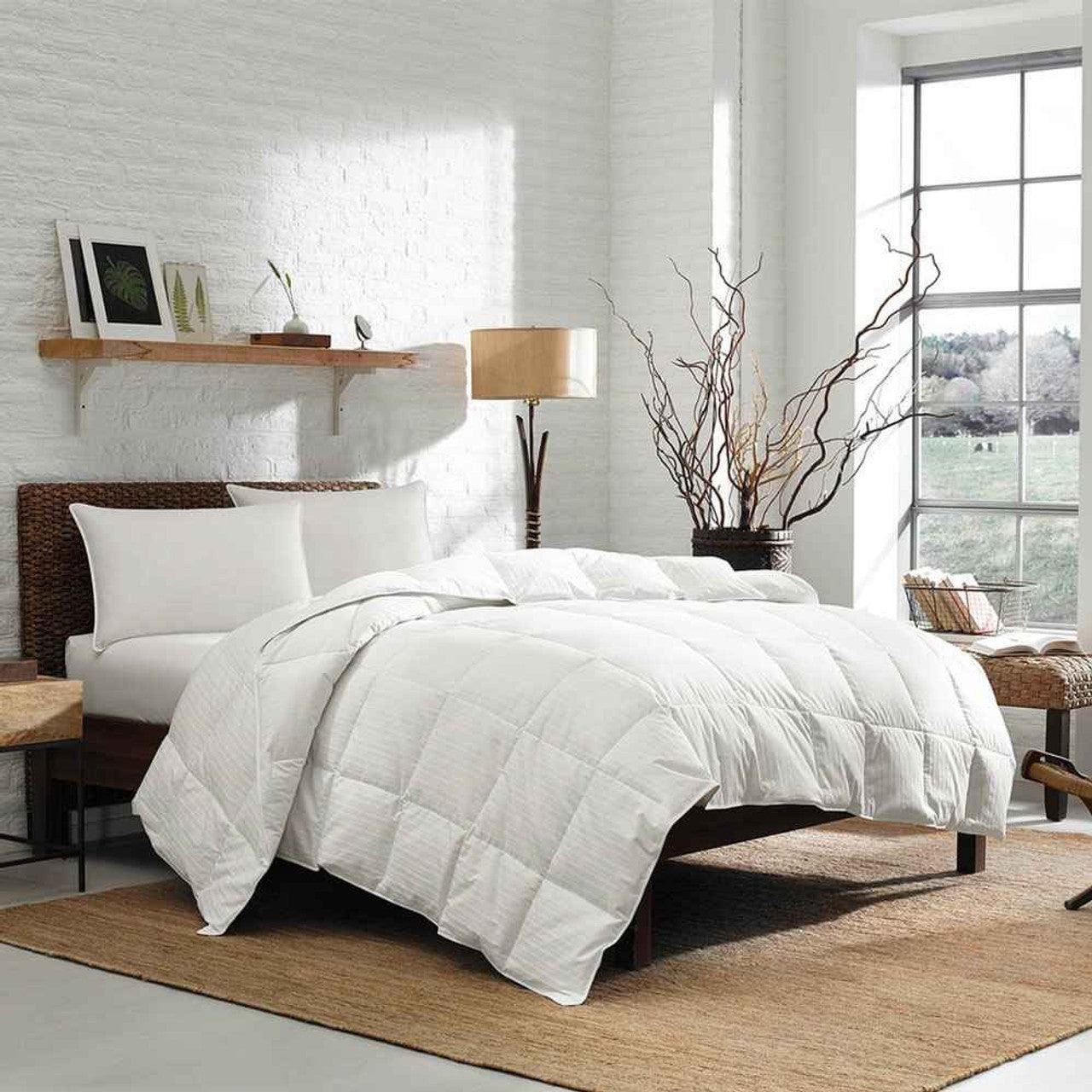 Lightweight Rest Assured White Goose Down Oversized Comforter beddingbag.com