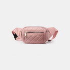 Zenana Quilted Multi Pocket Waist Belt Bag Trendsi