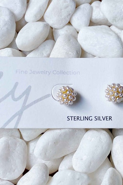 Jenna Pearl Sterling Silver Earrings Ellison and Young