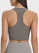 Scoop Neck Wide Strap Active Tank Trendsi