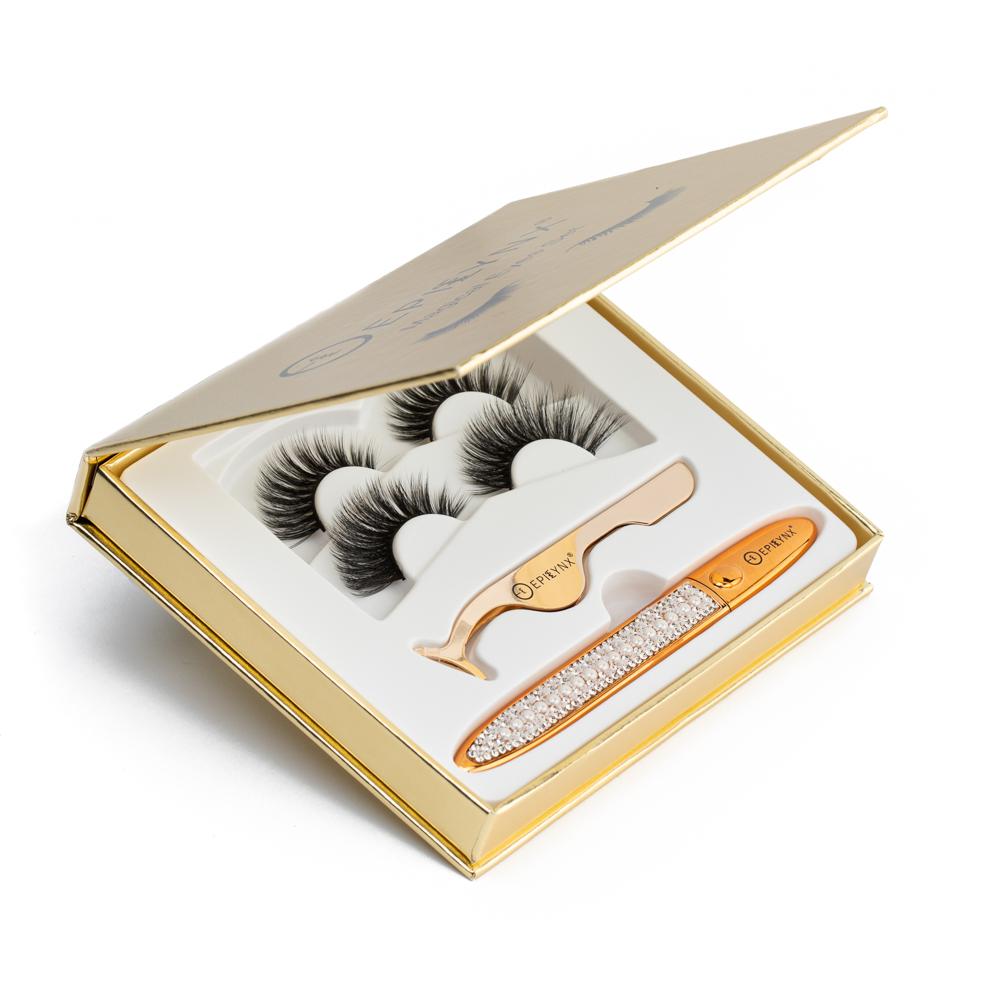 Natural False Eyelashes - No Glue Black Eyeliner and Lashes Kit EpiLynx