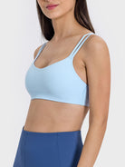 Scoop Neck Double Strap Active Cami Trendsi