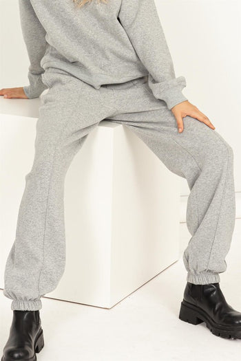 Cute Take High-Waisted Pintuck Sweatpants HYFVE