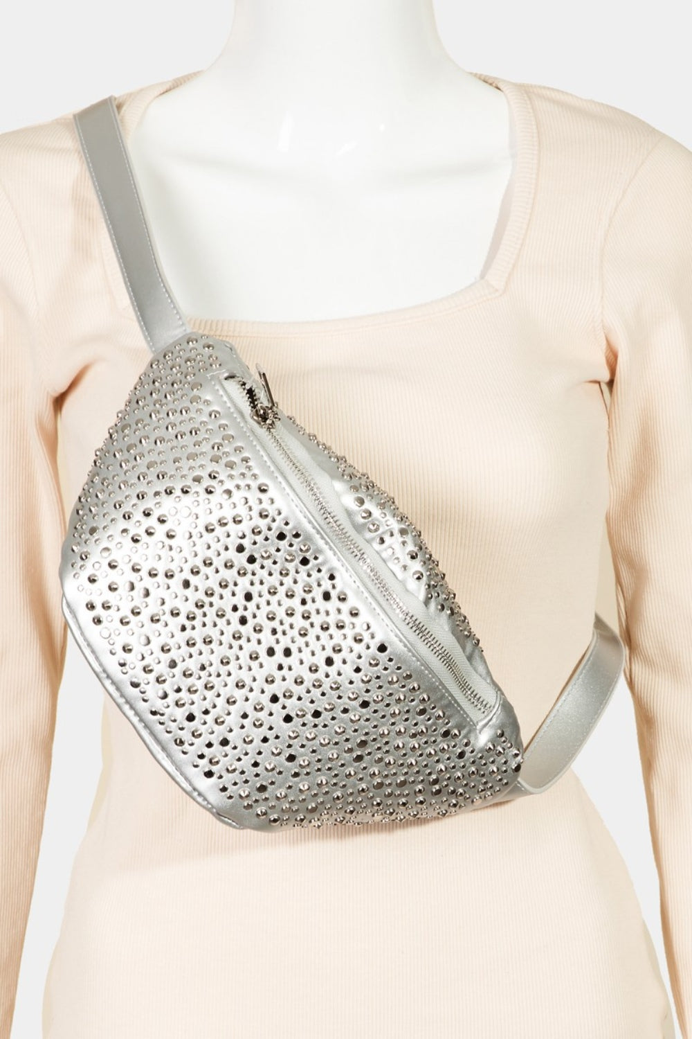 Fame Studded Crossbody Bag Trendsi