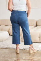 RFM Full Size Tummy Control High Waist Raw Hem Jeans Trendsi