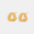 Gold-Plated Geometric Stud Earrings Trendsi