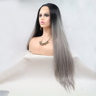 13*3" Lace Front Wigs Synthetic Long Straight 24" 130% Density Trendsi