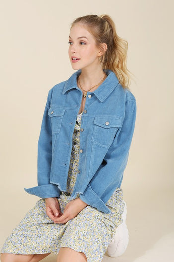 Frayed corduroy jacket Lilou