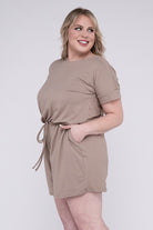 Plus Brushed DTY Romper with Pockets ZENANA