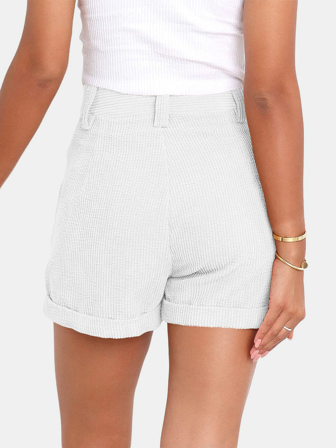 Full Size High Waist Shorts with Pockets Trendsi