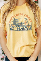 Happiness Comes In Waves Surf Graphic Tee Kissed Apparel