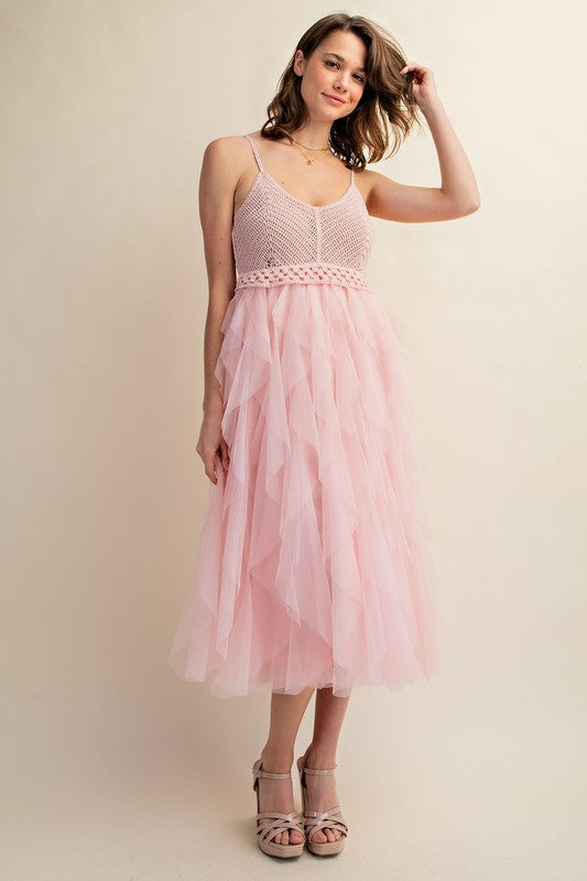 LOVELY TULLE MIDI CROCHET DRESS Sweet Generis