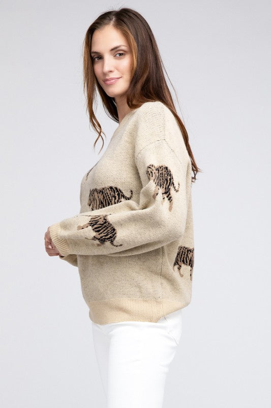 Tiger Pattern Sweater BiBi