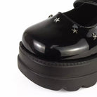 Fashionella Wednesday Addams Chunky Platform Gothic Mary Jane Shoes For Women Fashionella