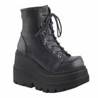 Fashionella Wednesday Addams Gothic Chunky Platform Punk Boots For Women Fashionella