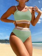 Scoop Neck Spaghetti Strap Two-Piece Swim Set Trendsi