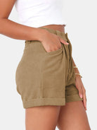 Full Size High Waist Shorts with Pockets Trendsi