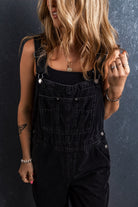 Pocketed Straight Denim Overalls Trendsi