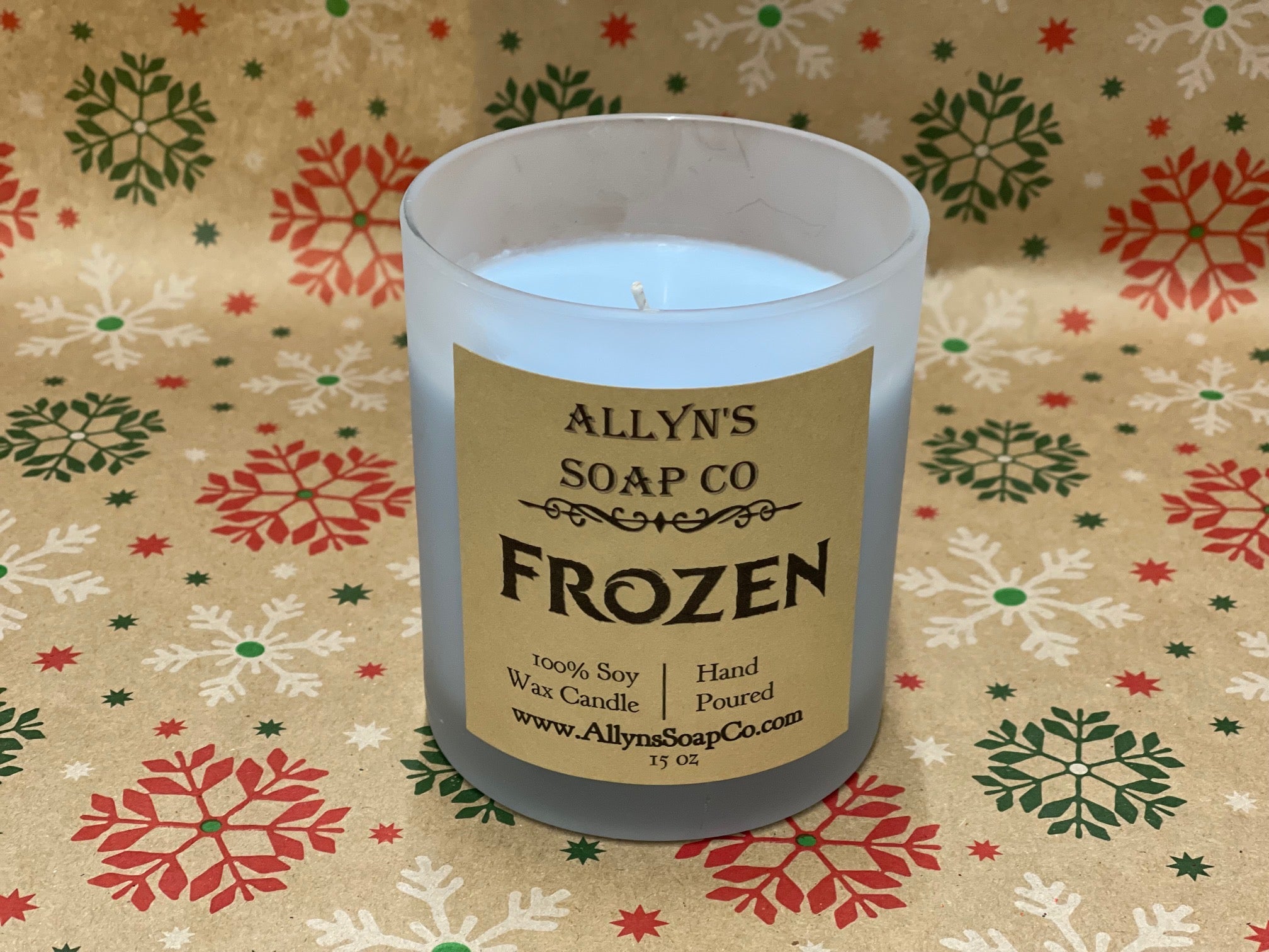 Frozen Soy Wax Candle Allyn's Soap Co