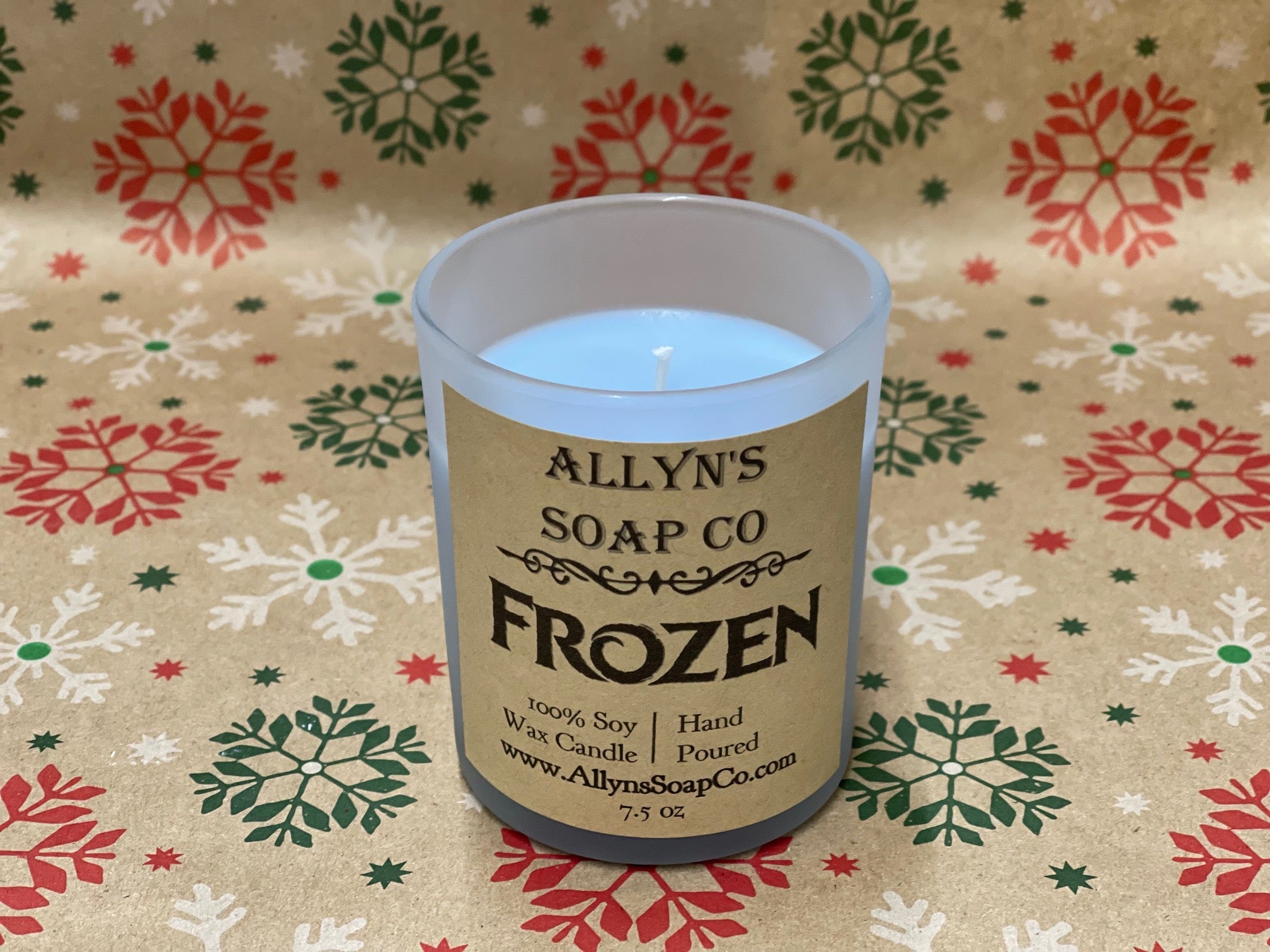 Frozen Soy Wax Candle Allyn's Soap Co