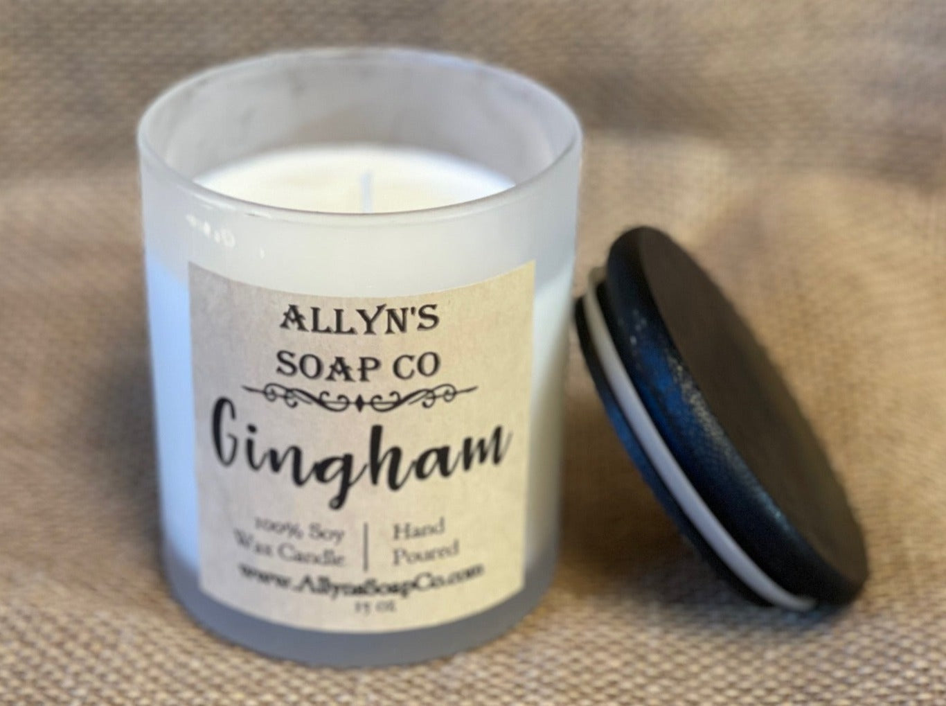 Gingham Soy Candle Allyn's Soap Co