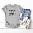 Basketball is my Favorite Season | Short Sleeve Crew Neck Olive and Ivory Retail