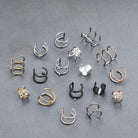 12 & 6 Piece Gold Adjustable Wire No Piercing Everyday Cartilage Helix Ear Cuff The Colourful Aura