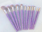 12 pc Bedazzled Bling Makeup Brush Set Purple Lashy B Lash Bar