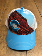 Red Rocks Trucker Hat Colorado Threads Clothing