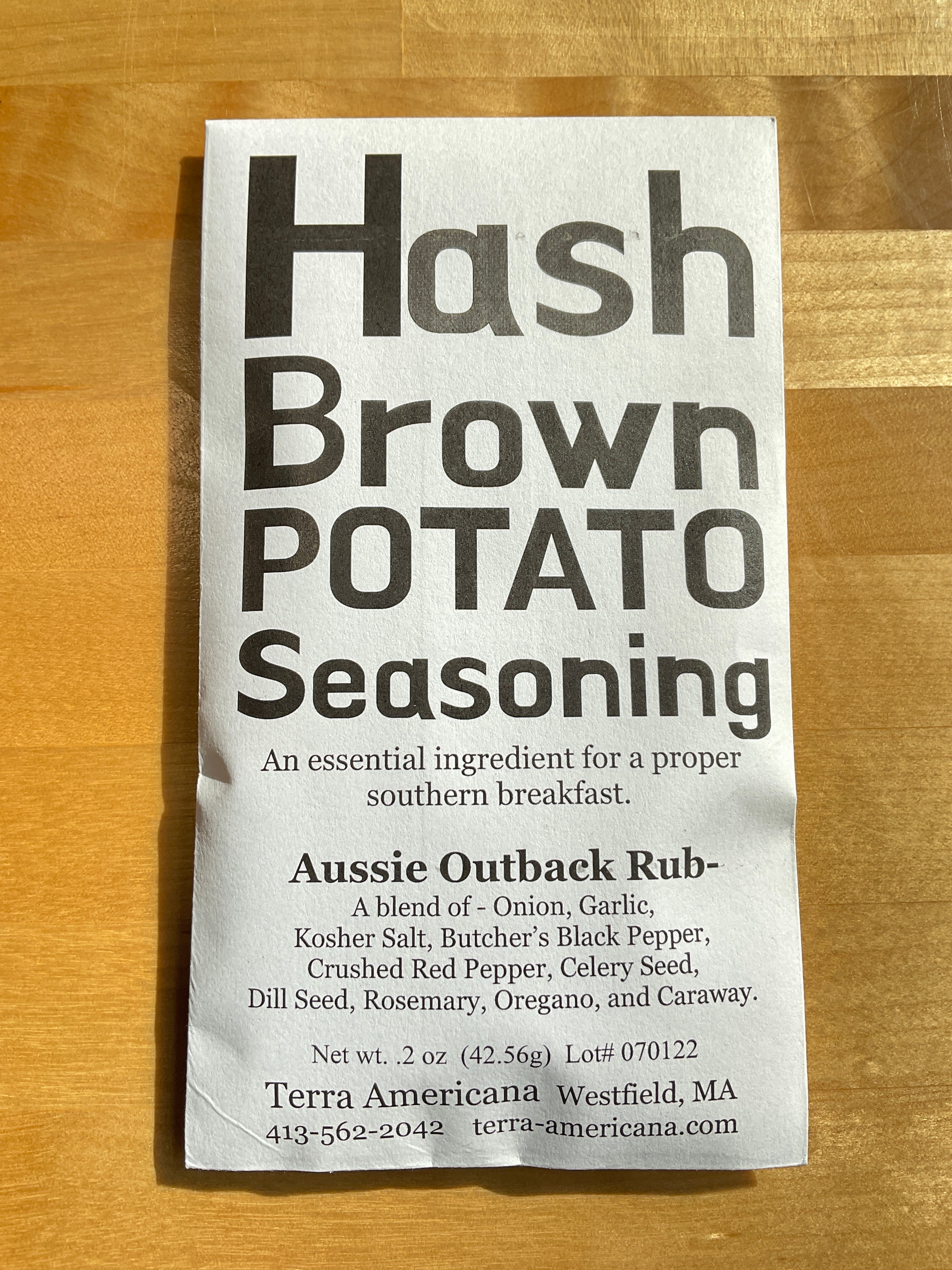 Hash Brown Potatoes Seasoning Terra Americana