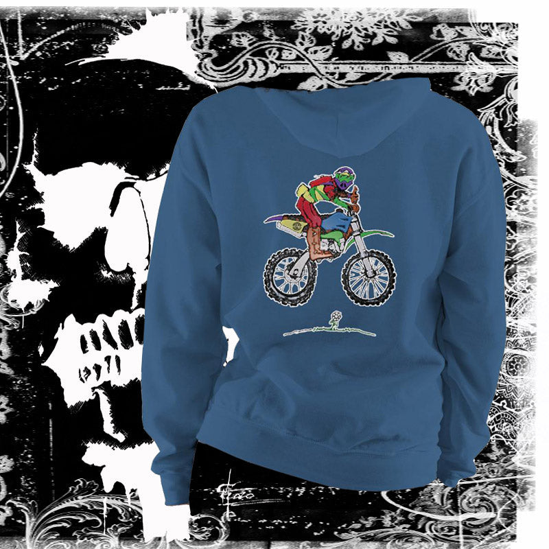 Just Riding - Ladies Dirt Bike Hoodie Virginia City Motorcycle Company