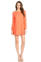 long sleeve shift dress coral O2 Denim