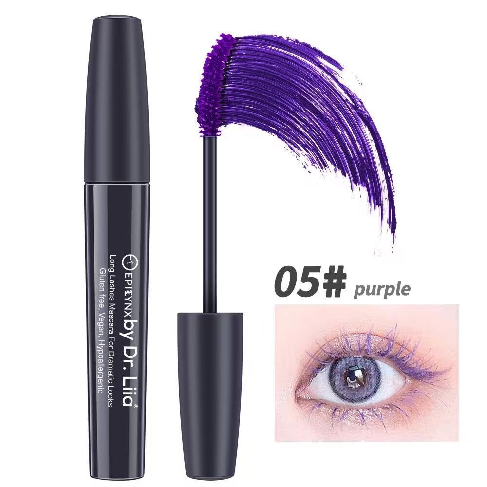 Long Lashes Mascara For Dramatic Looks - Carbon Black, Brown, Blue, Purple and Red Mascara EpiLynx