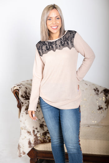 Latte & Lace Waffle Knit Boutique Simplified