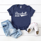 Baseball Mom | Short Sleeve Crew Neck Olive and Ivory Retail