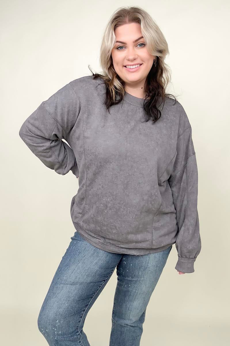 Twist Detail Reversible Oversized Sweatshirt With Pockets Kiwidrop