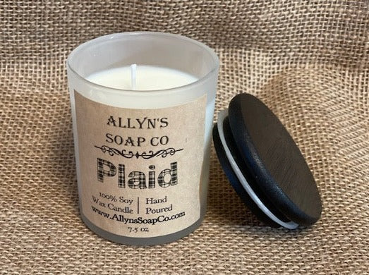 Plaid Soy Candle Allyn's Soap Co