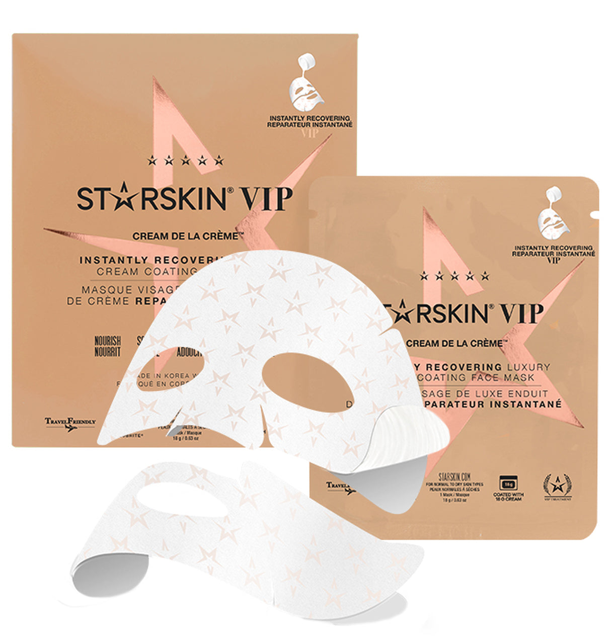 STARSKIN VIP Cream de la Crème Instantly Recovering Luxury Cream Coated Sheet Face Mask Grace Beauty